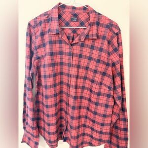 Uniqlo Red and Blue Plaid Casual Shirt